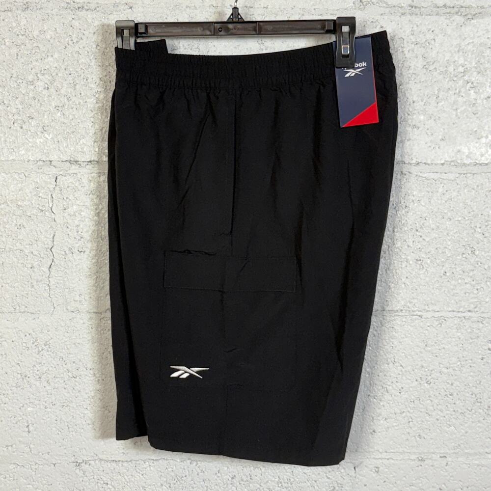Reebok Men's Classics Uniform Regular-Fit 9" Cargo Shorts black Large  $50